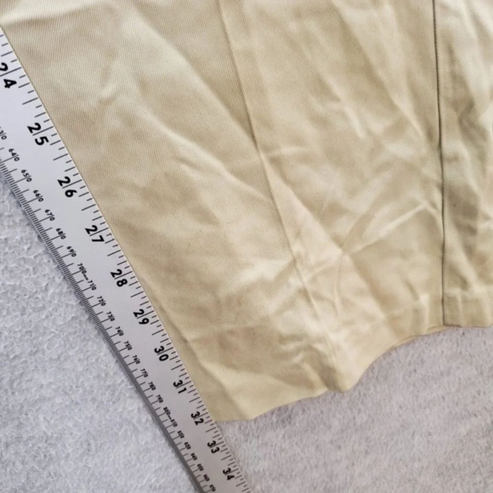 Tommy Bahama Men‎ Pants 36x34 Beige Chino 100% Silk Pleated High Rise Pockets